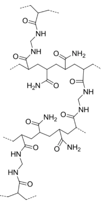 Figure I.11 - Schematic representation of the molecular structure of a polyacrylamide hydrogel