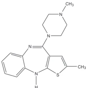 Figura 1. Estrutura da molécula de olanzapina