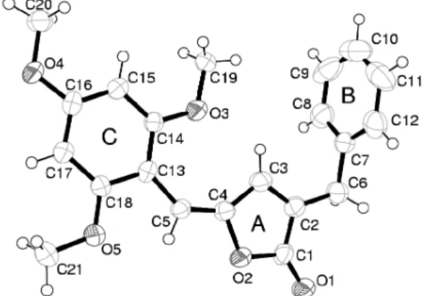 Figura  6.  Representação  ORTEP  da  estrutura  da  substância  93  com  os  átomos identiicado
