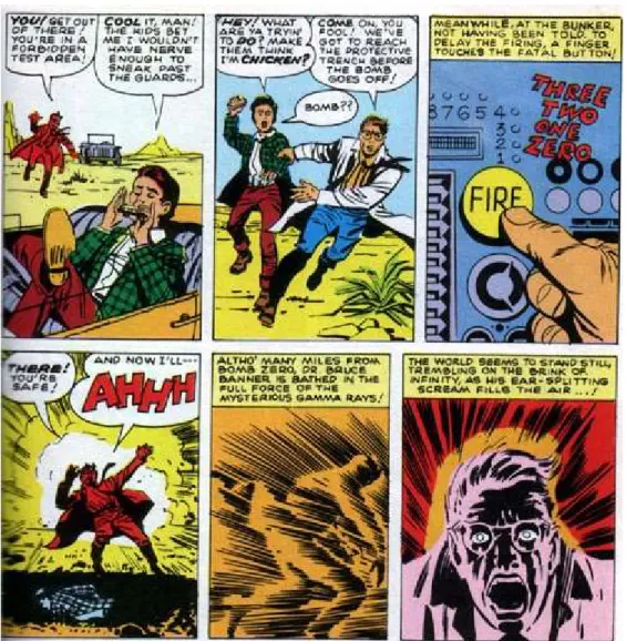 Figura 20 – Momento em que Bruce Banner é atingido pelos raios gama. 