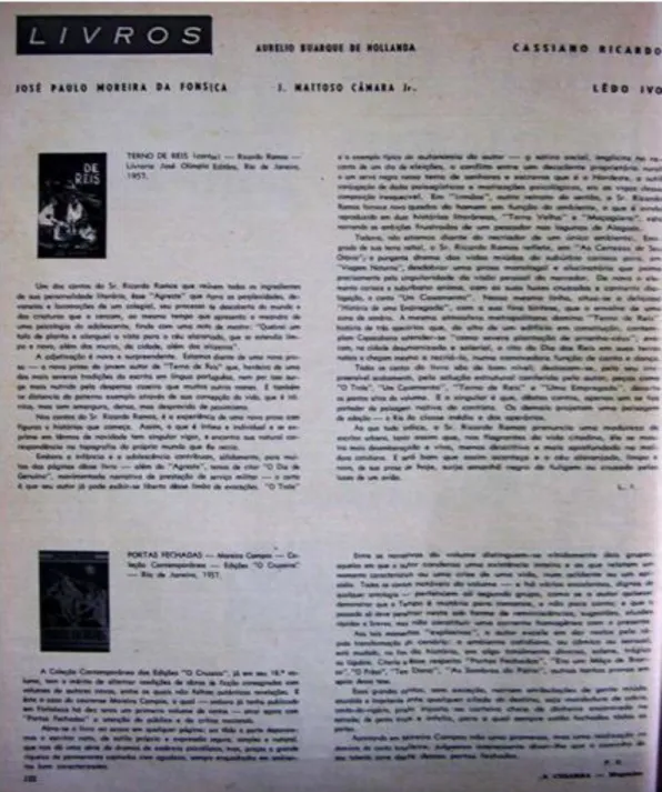 Ilustração 4  –  Seção Livros. In: A Cigarra Magazine,  nº  3, março de 1958, p 122. 