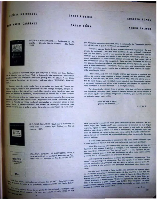 Ilustração 5  – Seção Livros. In: A Cigarra Magazine,  nº  3, março de 1958, p 123. 