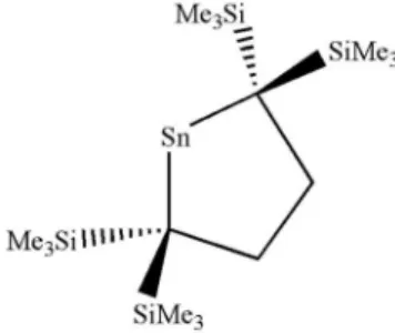 Figura 9. Estrutura do complexo [SnC(SiMe 3 ) 2 (CH 2 ) 2 C(SiMe 3 ) 2 ]