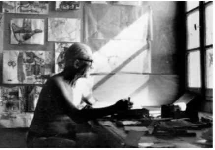 Figura 1 - A captação da iluminação  natural no estúdio de Le Corbusier, Le  Cabanon, França (1957-1965).