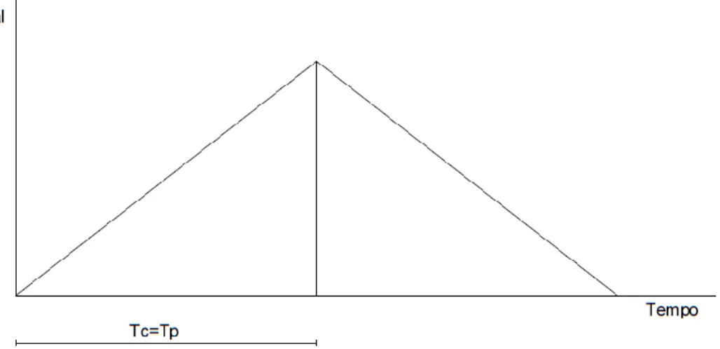 Figura 3 - Hidrograma para tp = tc (Marques, 2011). 