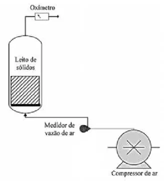 Figura 1. Esquema do sistema de cultivo em estado sólido, com o bagaço de cana-de-açúcar  compondo o leito de sólidos (adaptado de BASTOS et al., 2015) 