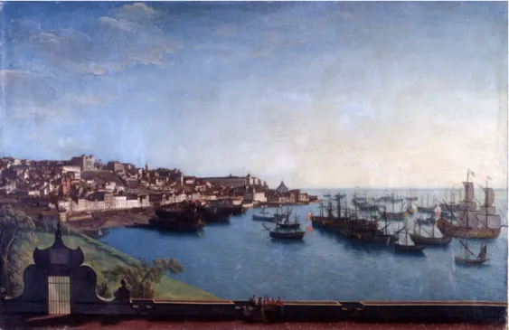 Fig. 7. Anonymous – Lisbon viewed from the Palace of the Marquis of Abrantes. First half of the eighteenth century