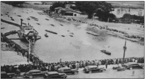 Foto 2 - Imagem ilustrando a antiga Ponte das Bandeiras, meio de ligação entre o centro da cidade e o  bairro de Santana