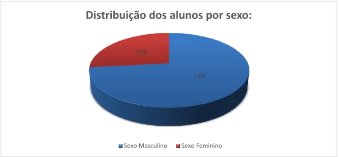 Gráfico 9: Distribuição de alunos por idades; 