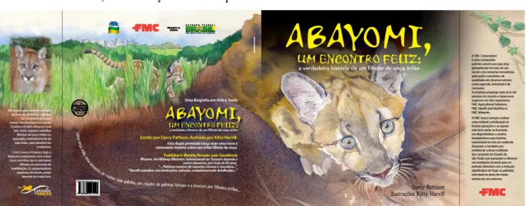 Figura 4 Capa do Livro Abayomi, um encontro feliz: a verdadeira história de um filhote de onça órfão 