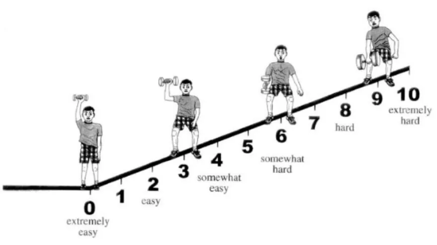 Figura  3  -  Escala  OMNI-res  para  crianças  e  adolescentes  para  determinação  da  PSE  (Robertson 2005b) 
