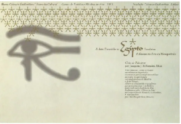 Fig. 3 - Desdobrável “A Arte Funerária no Egipto”. 210x310mm. 