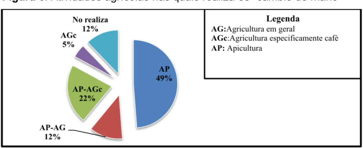 Figura 6: Atividades agrícolas nas quais realiza-se “cambio de mano” 