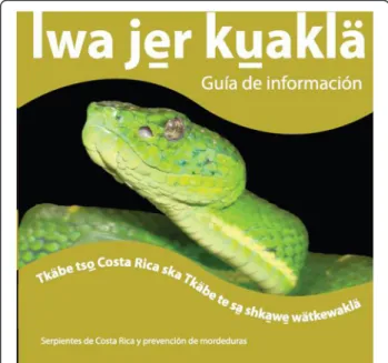 Figure 5 Cover of a publication used in education campaigns to promote the prevention of snakebites in indigenous communities of the Cabécar ethnic group in Costa Rica