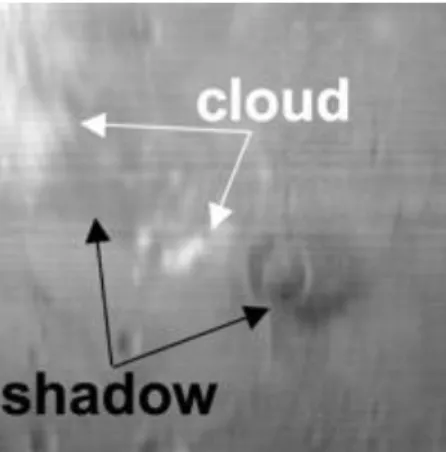 Ilustração 2: imagem da neve carbónica em Marte, que ilustra este termo.  