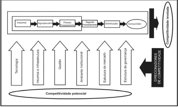 Figura 1 - Direcionadores de competitividade potencial e espaço de análise