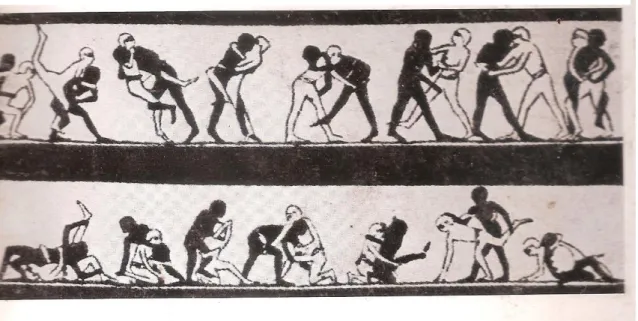 Ilustração 1 - túmulo de Khnumhotep, meados de 4000 AC 