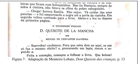 Figura 8 – Adaptação de Monteiro Lobato, Dom Quixote das crianças, p. 17 