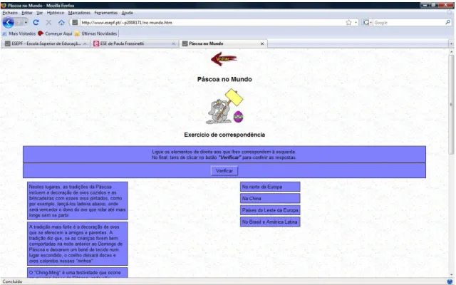 Figura 10 – Site: Exercícios de correspondência  