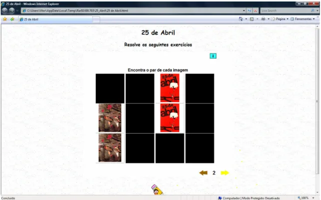 Figura 14 – Site: “Jogo da memória”  