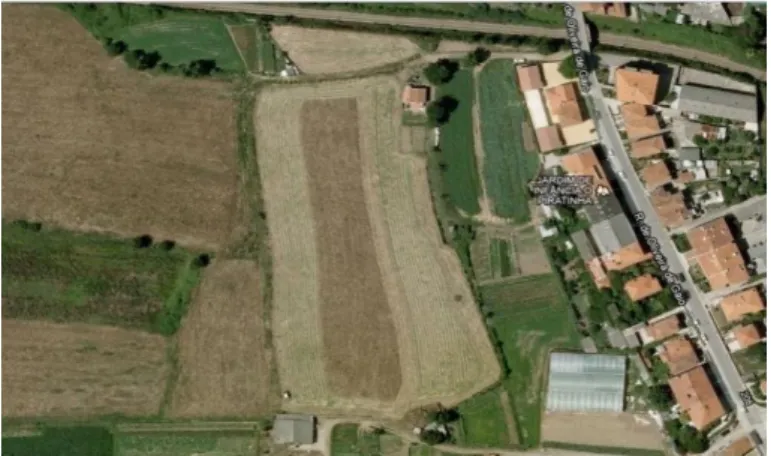 Figura 28 – Vista aérea da parcela do ensaio  Fonte: Google maps (12/11/2013) 
