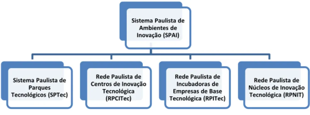 Figura 12 - Elementos do Sistema Paulista de Ambientes de Inovação 