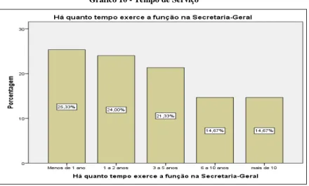 Gráfico 10 - Tempo de Serviço  