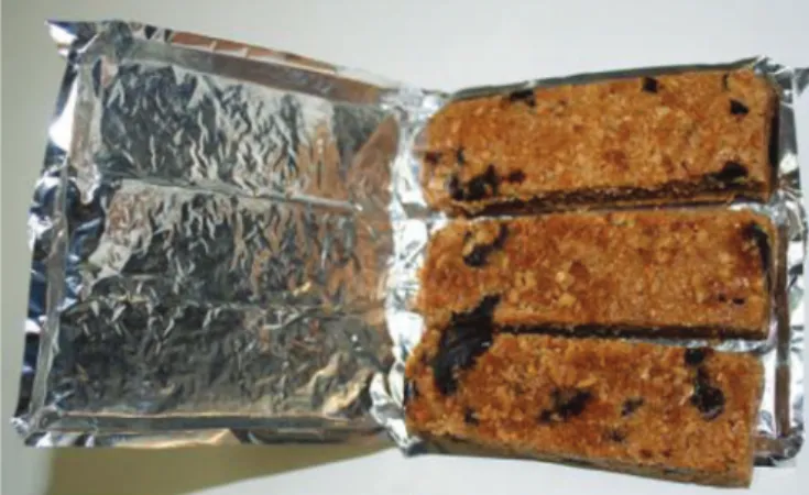 Figure 1. Appearance of cassava flour-based bars packed in PVC/
