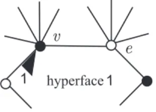 Fig. 3.2. “hyperface 1”, “dart 1”, v and e.