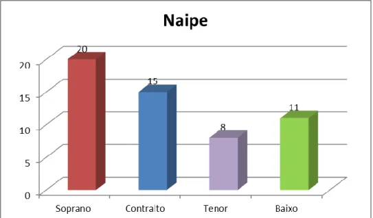 Gráfico 8 – Distribuição Geral dos alunos do Coro C por Naipe 
