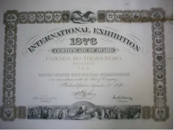 Fig.  12.  Diploma  da  Exposição  Internacional  da  Filadélfia  de  1876.  “International  Exhibition