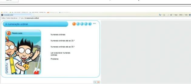 Figura 14 – Exemplo de uma aula interactiva de Matemática 