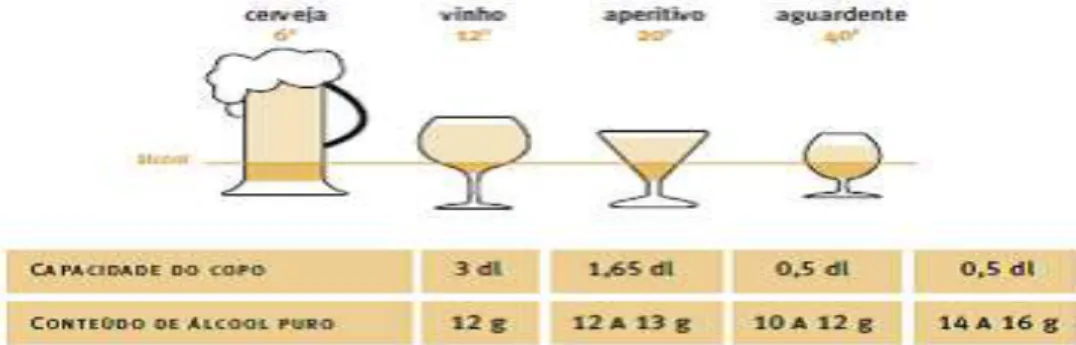 Figura 1 - Definição de dose padrão de bebidas alcoólicas 