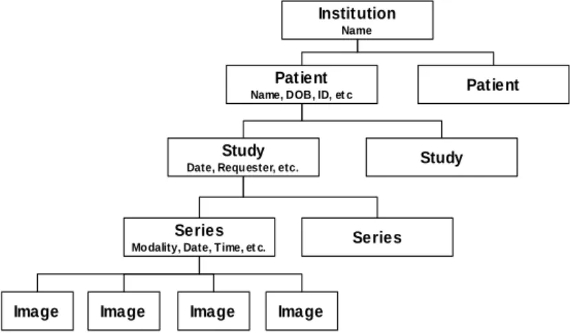 Figure 2.3: DICOM information hierarchy.