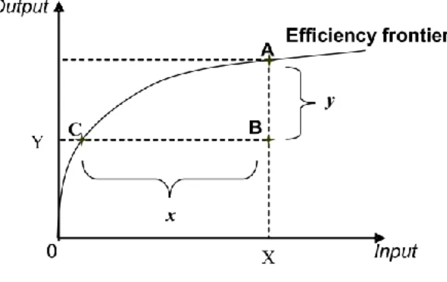 Figura 1 - Fronteira da eficiência. 