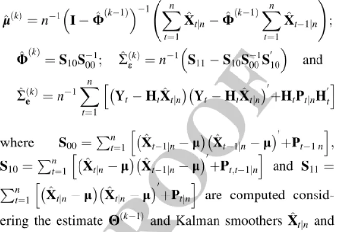 Table 2 shows parameters estimates (for the 16 water 346 monitoring sites in the study) obtained by gaussian maxi- 347 mum likelihood estimation by using EM algorithm, as 348 shown before