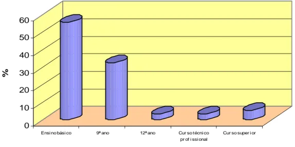 Figura 7 – Distribuição da amostra segundo as habilitações literárias 