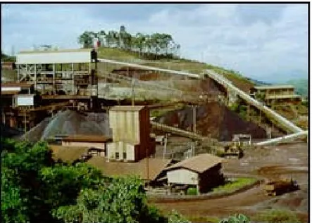 FIGURA 6.8 -  Vista das instalações industriais da mina da Mutuca  Fonte: MBR, 2005c 
