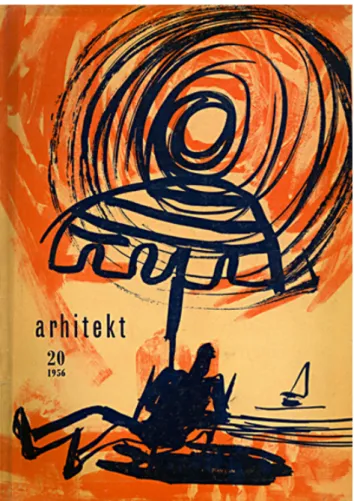Figure 4.  Cover page of architectural journal  Arhitekt (Ljubljana), No. 20, 1956 