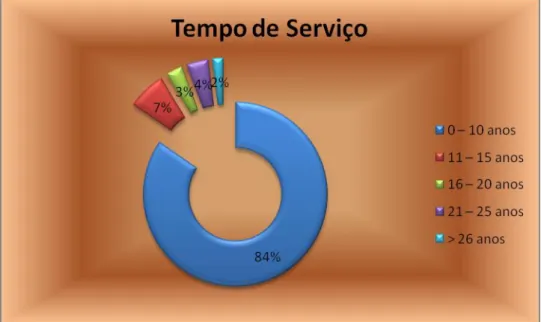 Gráfico 5 – Tempo de serviço 
