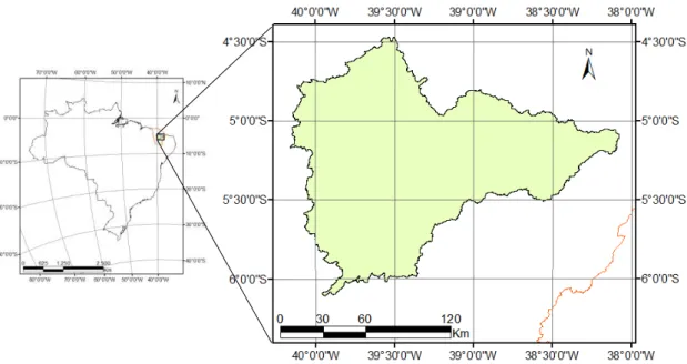 FIGURE 1. Geographical localization of Banabuiú hydrographic region. 