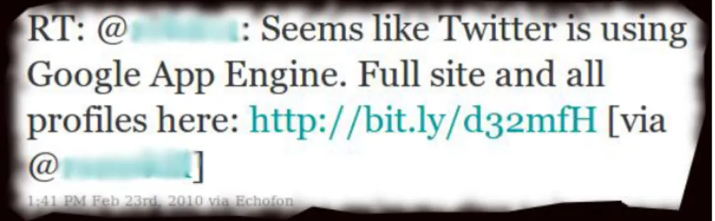 Figura 1.1: Um tweet com uma URL encurtada (utilizando bit.ly).