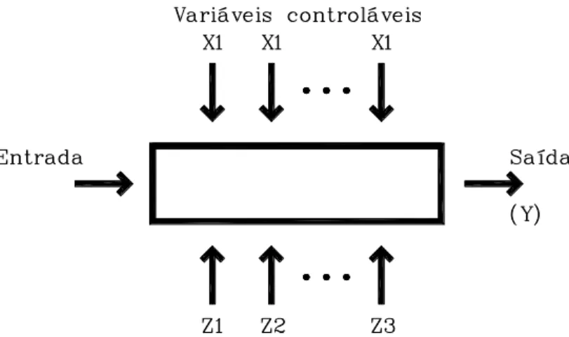 Figura 3.13: Variáveis envolvidas em um planejamento estatístico. 