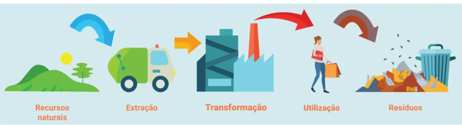 Figura 1: Esquema de Economia Linear.