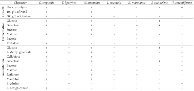 Table 1. Identification of yeast species isolated from Rayeb by physiological, and biochemical tests with API 20C AUX system.