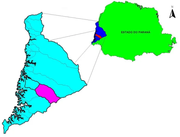 FIGURE 1. São São Francisco Falso watershed and its localization in the state of Paraná