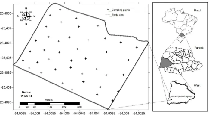 FIGURE 1. Location map of the study area with georeferenced data collection points. 