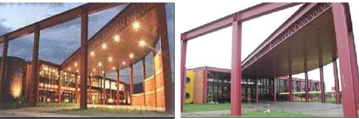 Figura 2.6 – Fachada principal do prédio da Escola de Minas em 1998 e em 2005 