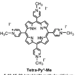 Figure 2- Example of structure of one cationic porphyrin derivative [58] 