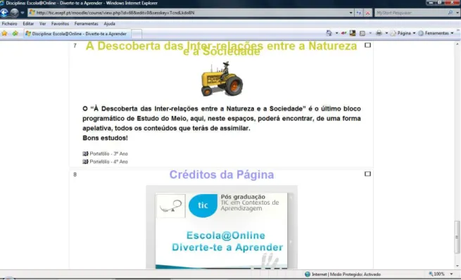 Figura 10: Portefólio do primeiro bloco programático do 3º ano